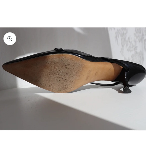 Christian Dior Vintage Black Kitten Heels with Mini Logo - Picture 4 of 4